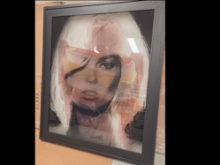 Albert Van's Kate Moss Provocative Backlit photo print, mixed media