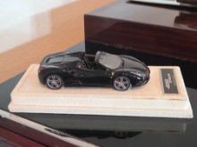Ferrari 488 Spider, 1/43 scale, on suede base