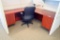 L-shaped Double Pedestal Desk w/ Task Chair.