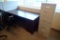 Single Pedestal Desk w/ Task Chair and Vertical 4-drawer File Cabinet.