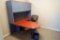 L-Shaped Desk w/ Bullet Top, Overhead, Bookcase and Task Chair.