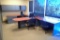 U-shaped Executive Desk w/ Bullet Top, Wall Mounted Overhead, 2 Modified Credenzas, Mobile Pedestal,