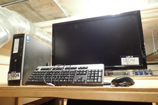 Lot of HP Desktop Computer, Benq Senseye3 Flatscreen Monitor, Keyboard and Mouse.