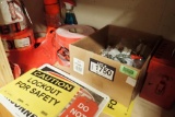 Lot of Lockout Locks, Caution Ribbon and Caution Signs.