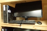 Lot of HP Desktop Computer, ViewSonic Flatscreen Monitor, Keyboard and Mouse.