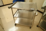 Stainless Steel 3-tier Bus Cart.