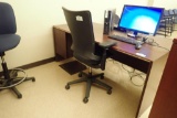 Single Pedestal Desk w/ Hydraulic Task Chair.