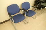 Lot of 2 Sled Base Side Chairs.