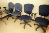Lot of 4 Blue Task Chairs.