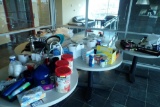 Lot of Asst. Kitchen and Coffee Supplies inc. Sugar, Coffee Mate, Coffee Cups, Plates, etc.