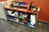Lot of Storage Cabinet, Asst. Staplers, Hole Punches, Ibico CombiBinder, CombiBinds, Paper, etc.