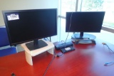Lot of 2 ViewSonic Flatscreen Monitors and Dell Docking Station.
