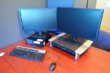 Dell Desktop Computer w/ 2 ViewSonic Flatscreen Monitors, Keyboard and Mouse.