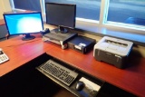 Dell Desktop Computer w/ 2 Benq Senseye3 Flatscreen Monitors, Brother HL2140 Laser Printer, Keyboard