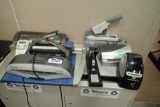 Lot of Laminators, Staplers, Label Printers, Tag Printers, Paper Cutter, In/Out Trays, etc.
