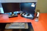 Dell Desktop Computer w/ 2 Benq Senseye3 Flatscreen Monitors, Keyboard and Mouse.