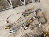 Lot of Asst. Lifting Cables, Tensioners, Winch, etc.