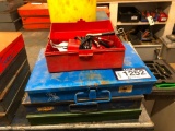 Lot of (3) Parts Cases w/ Screws, In-Line Fuse Holders, Electrical Components, Chainsaw Sharpener,