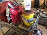 Lot of Hose Reel w/ Lincoln Grease Pump etc.