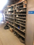 Contents of (4) Sections Shelving including Asst. Fittings, Hoses, Fuel Meter, etc.