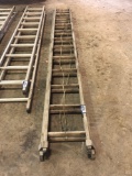 Lot of (2) Sections of Extension Ladders