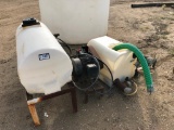 Lot of (2) Poly Water Tanks w/ Pump