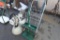 Lot of 2 Sodium Shop Lights, Small Torch Cart and Basket Cart.