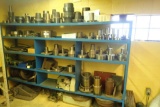 Lot of Metal Shelving Unit w/ Non-Calibrated Male and Female Thread Gages.