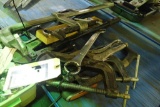Lot of C-Clamps, Hacksaws, Level, etc.