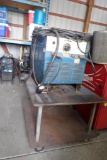 Miller SRH-333 Constant Current DC Arc Welding Power Source w/ Cart and Cables.