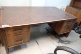 Lot of Double Pedestal Desk and Task Chair. **CANNOT BE REMOVED UNTIL OCT. 25/19 @ 3PM**