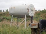 Steel Fuel Tank w/ Stand and Pump. **NOTE: LOCATED IN CROSSFIELD, AB**