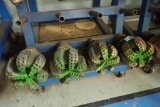 Lot of 4 Asst. USED Drill Bits. -GREEN PAINT.