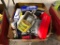 Lot of Asst. Safety Supplies including, Safety Belts, Working Overhead Tape, Safety Signs, Hearing