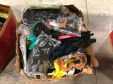 Lot of Asst. Work Gloves, Glove Liners, Cleaning Gloves, Safety Goggles, etc.