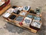 Pallet of Asst. Fasteners including Lag Bolts, Washers, Screws, etc.
