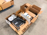 Pallet of Asst. Keyboards, Remotes, Routers, Scale, Heat Gun, Stereo, etc.