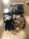 Lot of Neoprene Face Mask, Thor Large Gloves, (2) Neck Warmers