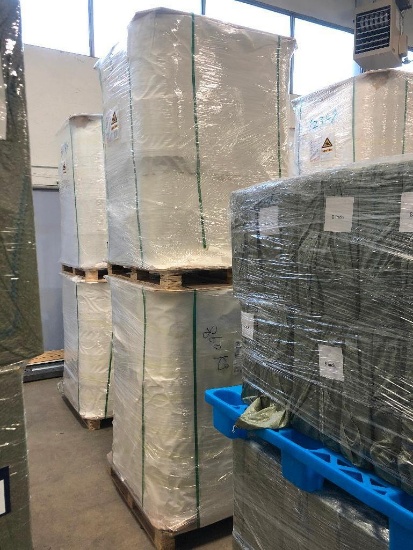 Lot of (2) Pallets of 120g/m2 Paper Spools