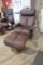 Ekornes Stressless Magic Large Paloma Leather Reclining Arm Chair w/ Ottoman.