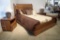 Handstone Queen Sleigh Bed w/ Headboard, Footboard, Frame, Box Spring and (2) 24