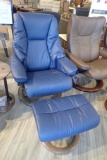 Ekornes Stressless Live Medium Paloma Leather Reclining Arm Chair w/ Ottoman.