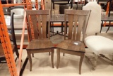 Lot of 2 Wooden Dining Chairs.