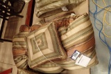 Lot of Metro King Duvet Cover, Pillow Shams and Throw Pillows.