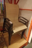 Lot of 4 Stacking Patio Chairs-USED.