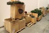 Lot of Approx. 21 Boxes Asst. Christmas Ornaments, Artificial Trees, Wreaths, etc.