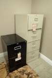 Lot of 2 Vertical 2-Drawer File Cabinets and Vertical 4-Drawer File Cabinet.