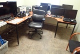 L-Shaped Desk and Task Chair-USED.