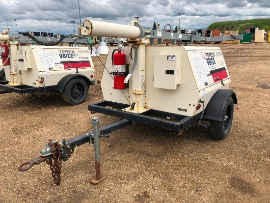 Terex Amida AL5200D-4MH 20kW Towable Diesel Light Tower, 7,485hrs Showing, Serial: GUF-25925