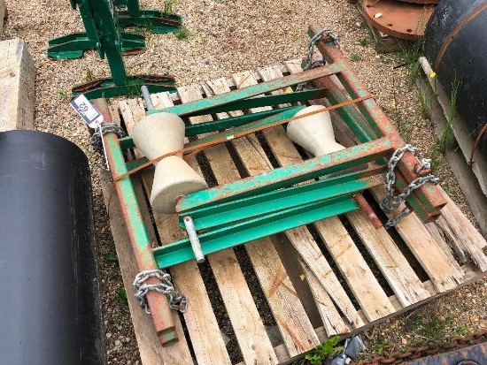 Lot of (2) McELROY Pipe Rolling Stands